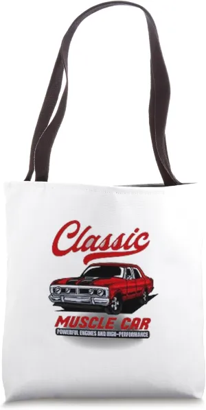 Classic Muscle Maximum Horsepower Car Logo Tote Bag