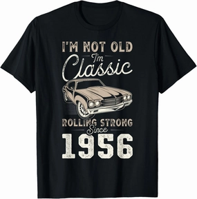Classic Car Born in 1956 69th Birthday T-Shirt
