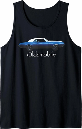 Classic Car Oldsmobile Vintage Car Show Front Graphic Tank Top