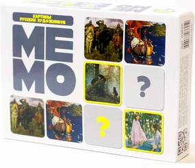 Classic Paintings by Russian Artists Memo Card Game - Preschool Educational Memory Matching Flash Cards Board Game with Theme 25 Pairs - Memorize and Match Puzzles