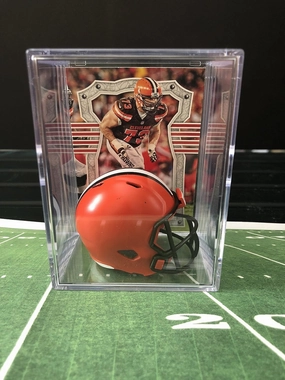 Cleveland Browns NFL Helmet Shadowbox w/Joe Thomas card