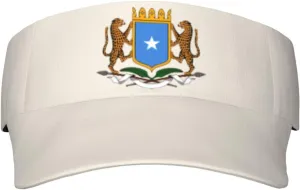 Coat of arms of Somalia Adult Sun Visor Cap - UV Protection, Breathable, Adjustable, Sports & Outdoor Hat Black