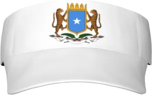 Coat of arms of Somalia Adult Sun Visor Cap - UV Protection, Breathable, Adjustable, Sports & Outdoor Hat Black