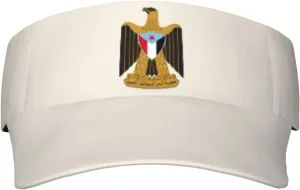 Coat of Arms of South Yemen Adult Sun Visor Cap - UV Protection, Breathable, Adjustable, Sports & Outdoor Hat Black
