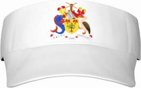 Coat of Arms Barbados Adult Sun Visor Cap - UV Protection, Breathable, Adjustable, Sports & Outdoor Hat Black