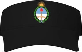 Coat of Arms of Argentina Adult Sun Visor Cap - UV Protection, Breathable, Adjustable, Sports & Outdoor Hat Black