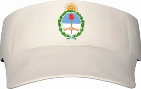 Coat of Arms of Argentina Adult Sun Visor Cap - UV Protection, Breathable, Adjustable, Sports & Outdoor Hat Black