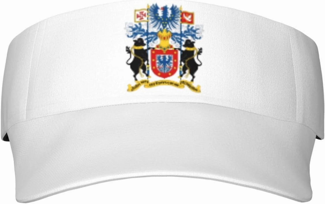 Coat of Arms of Azores Islands Adult Sun Visor Cap - UV Protection, Breathable, Adjustable, Sports & Outdoor Hat Black