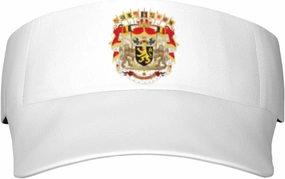 Coat of arms of Belgium Adult Sun Visor Cap - UV Protection, Breathable, Adjustable, Sports & Outdoor Hat Black