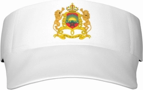 Coat of Arms of Morocco Adult Sun Visor Cap - UV Protection, Breathable, Adjustable, Sports & Outdoor Hat Black