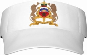 Coat of Arms of Morocco Adult Sun Visor Cap - UV Protection, Breathable, Adjustable, Sports & Outdoor Hat Black