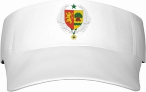 Coat of Arms of Senegal Adult Sun Visor Cap - UV Protection, Breathable, Adjustable, Sports & Outdoor Hat Black