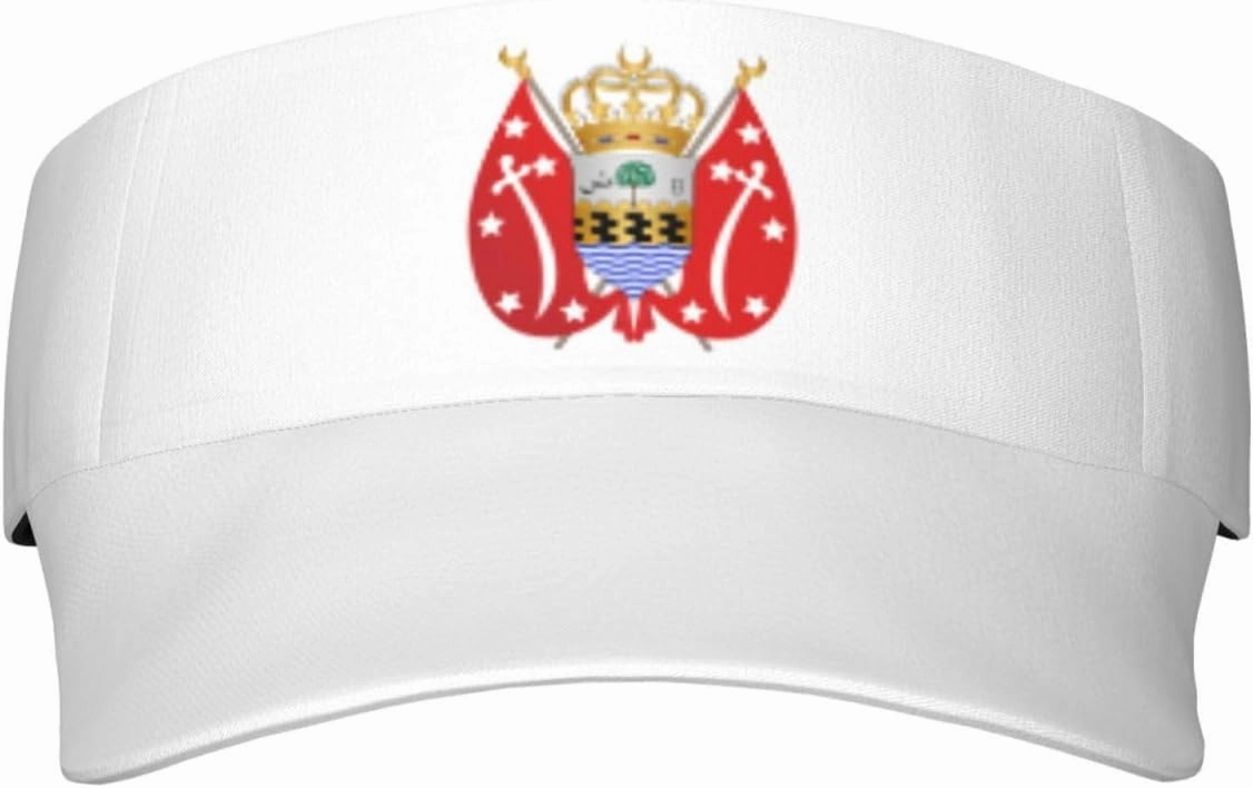 Coat of Arms Yemen Adult Sun Visor Cap - UV Protection, Breathable, Adjustable, Sports & Outdoor Hat Black