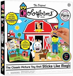 Colorforms Stickers for Kids – Sticker Book, Farm Picture Playset, Arts and Crafts, Toddler Stickers, Repositionable Pieces for Endless Story Fun, for Boys and Girls, Ages 3 