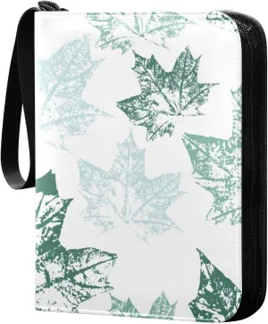Colorful Leaves Texture Card Binder 4 Pocket, Fits 400 Cards,Trading Card Binder with Sleeves, Waterproof Sports Card Binder with Zip Collectible Trading Card Albums for Collectible Game Cards MTG TCG