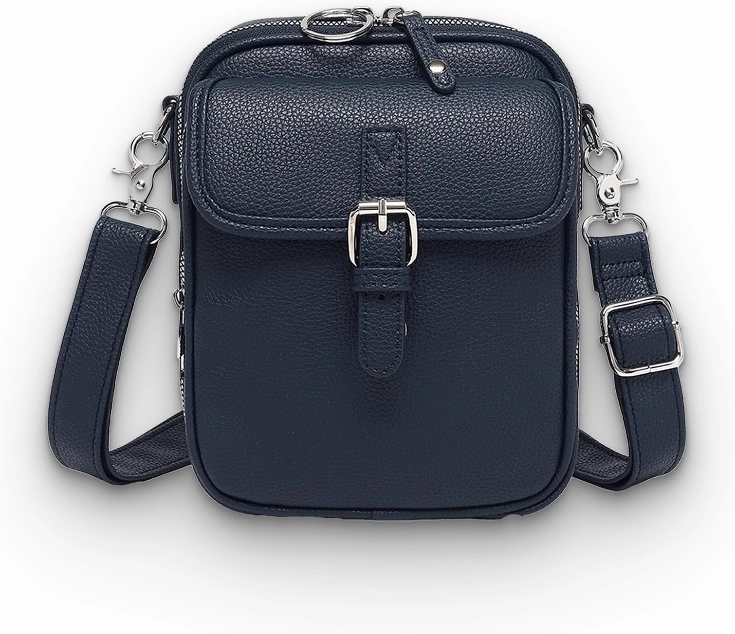 Comebybuy Purse Vintage Mini Messenger Bag, Leather Vintage Double Layer Large Capacity Messenger Bag For Women