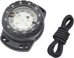 Compass Navigation,Compasses, Dive Compass Surfing Luminous Underwater 50m Wrist Compass Night Vision Waterproof Navigation Compass with Bungee