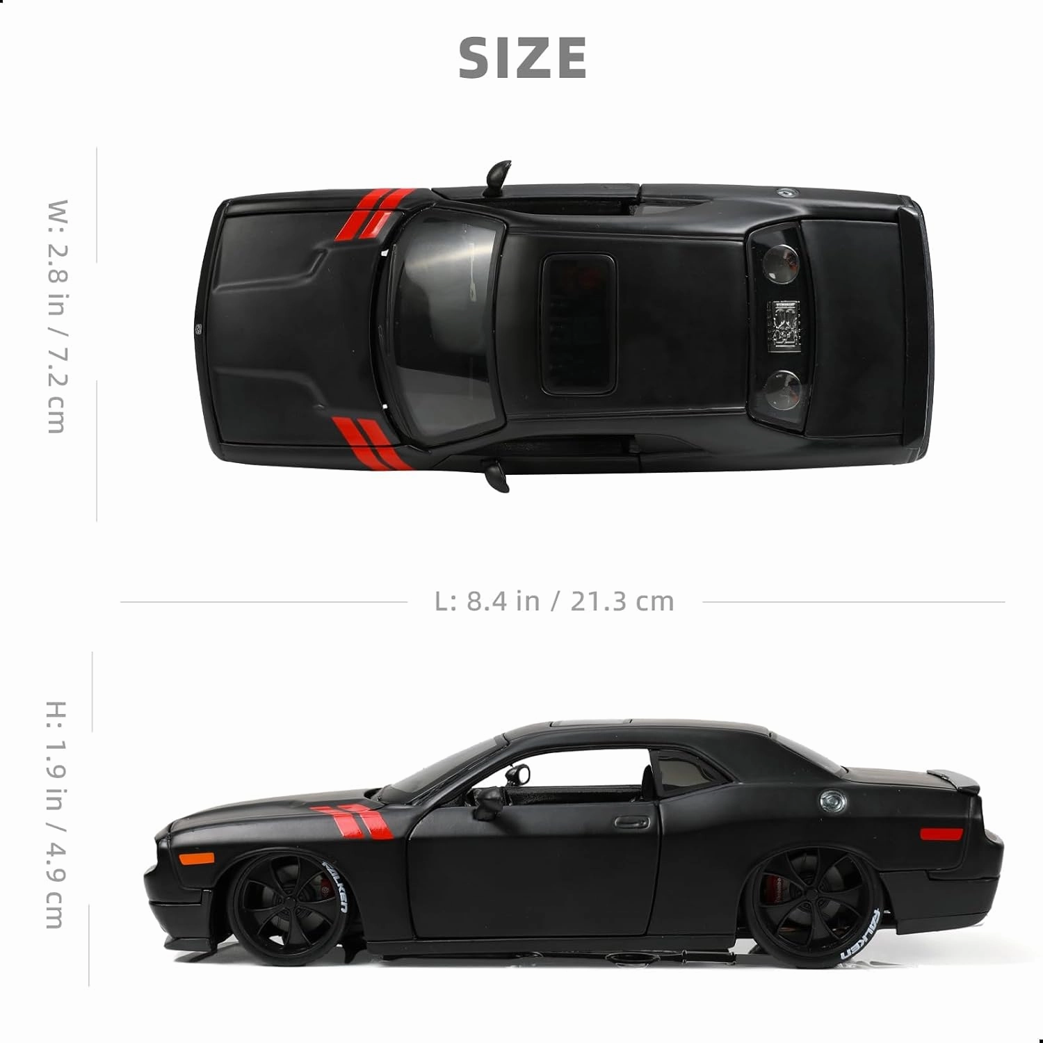 Compatible for Dodge Challenger Race Car Model Toy 1:24 Alloy Metal Diecast Black Car Model Cassic Drift Vintage Car Model Maisto Carro Model Toy Antique Collection Gift Vehicle Model Adult