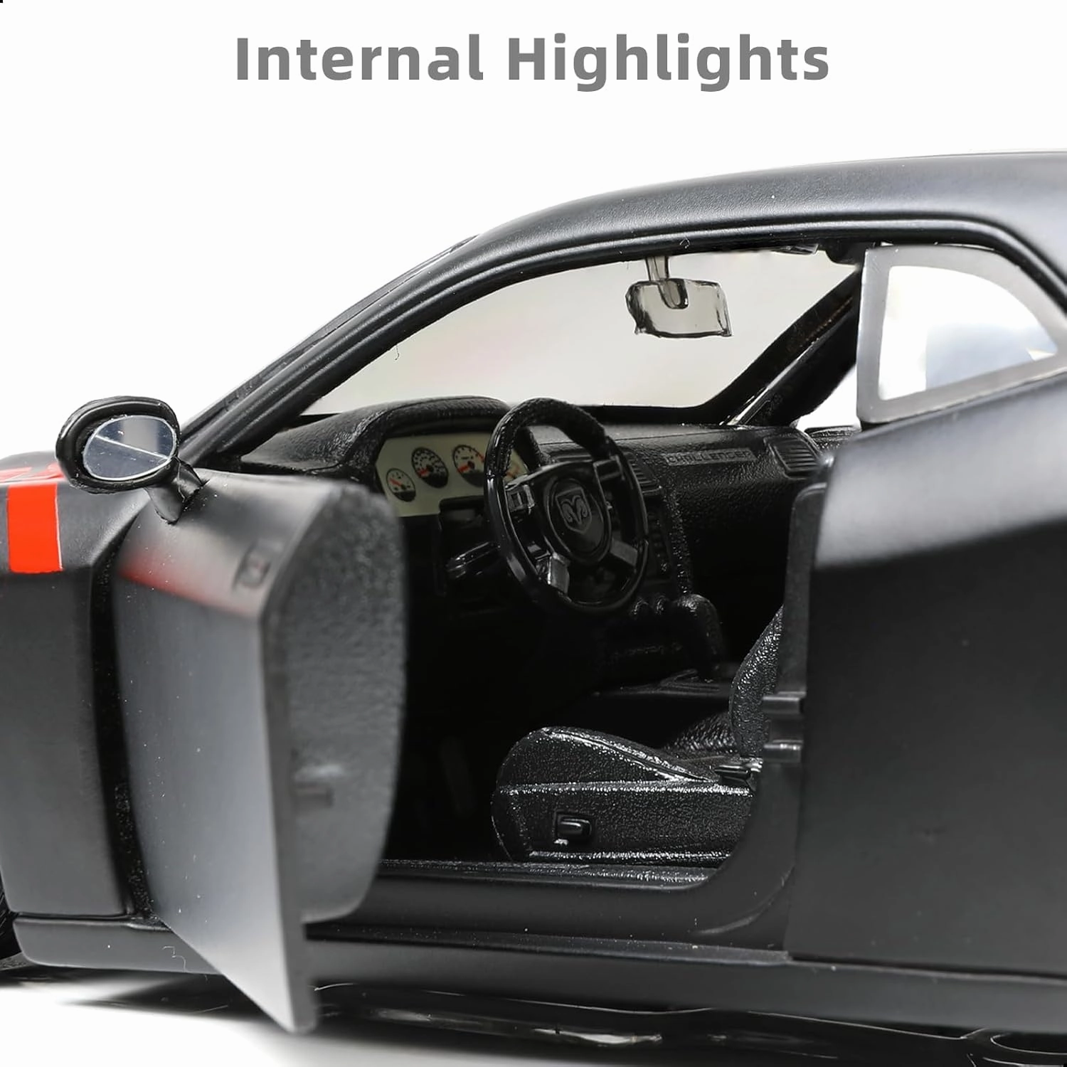 Compatible for Dodge Challenger Race Car Model Toy 1:24 Alloy Metal Diecast Black Car Model Cassic Drift Vintage Car Model Maisto Carro Model Toy Antique Collection Gift Vehicle Model Adult