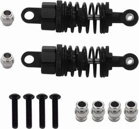 Compatible with Tamiya for TT02 for TT01 M05 for HPI for HSP 1/10 RC On Road Drift for Racing Car Aluminium Alloy Oil Shock Absorber RC Shocks Damper(Black,2pcs)
