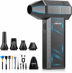 Compressed Air Duster - Electric Air Duster with Brushless Motor - 3 Gear Adjustable Cordless Air Blower - Rechargeable Air Duster for PC, Keyboard, Car, Outdoors, Home (X3)