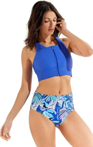 Coolibar UPF 50  Women's Medley Zip-Up Swim Bra - Sun Protective
