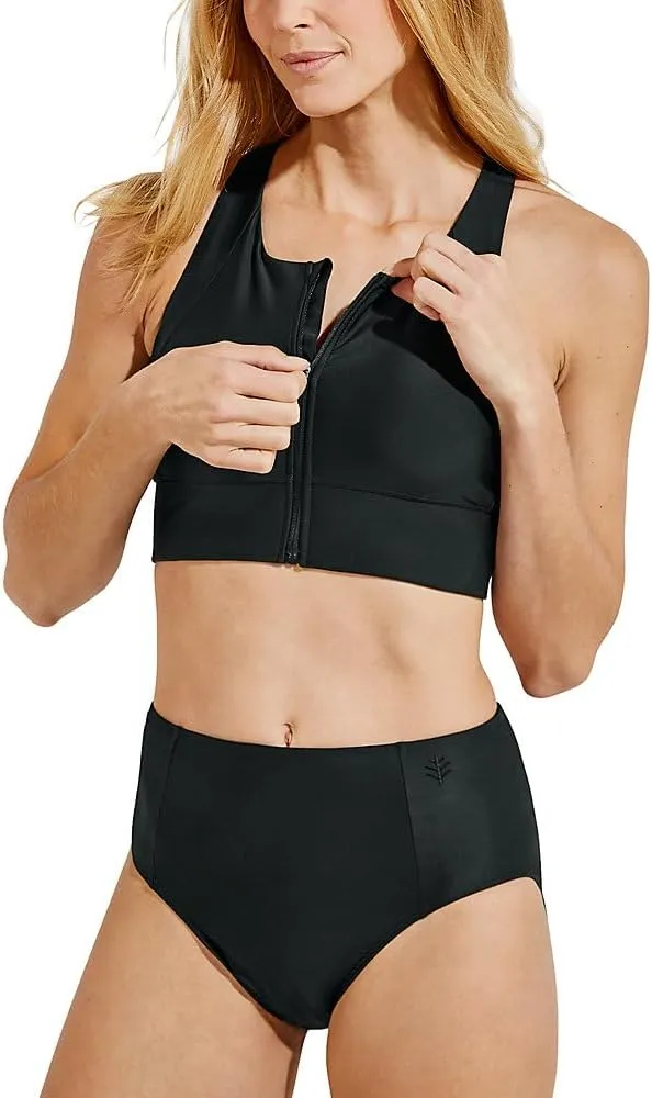 Coolibar UPF 50  Women's Medley Zip-Up Swim Bra - Sun Protective