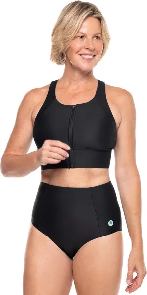 Coolibar UPF 50  Women's Medley Zip-Up Swim Bra - Sun Protective