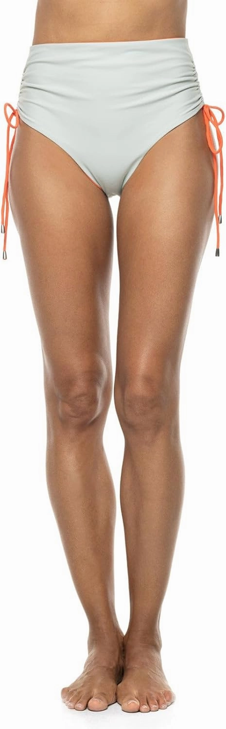 Coolibar UPF 50  Women's Myrtle Reversible Ruche Adjustable Swim Bottoms - Sun Protective