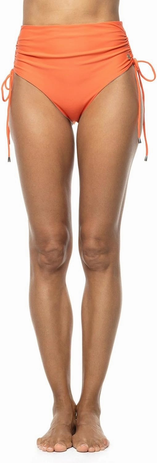 Coolibar UPF 50  Women's Myrtle Reversible Ruche Adjustable Swim Bottoms - Sun Protective