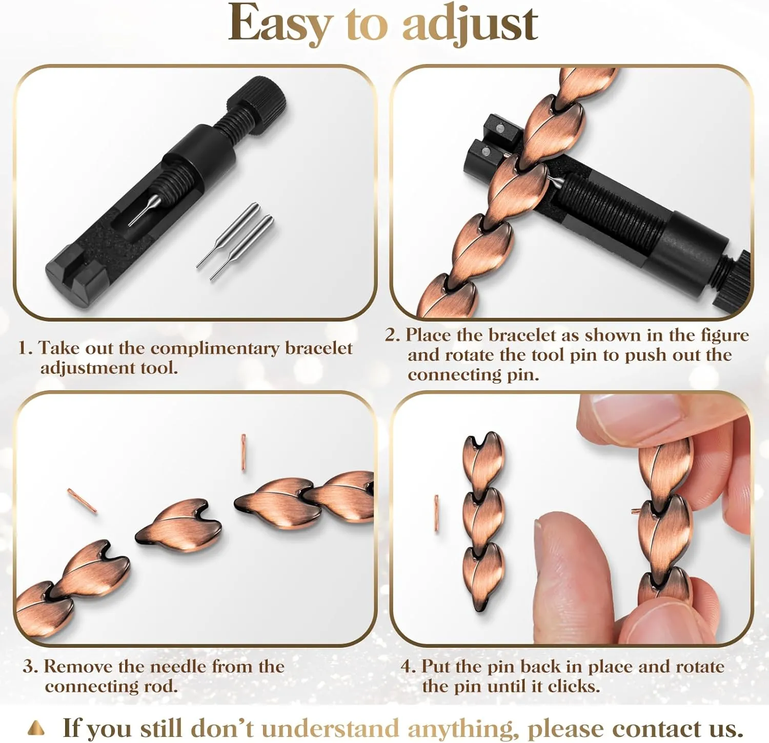 Copper Bracelets for Women Lymph Detox Magnetic Bracelets, 100% Solid Pure Copper Bracelet with 3500 Gauss Magnets & Lymphatic Drainage Ring with Adjustment Tool