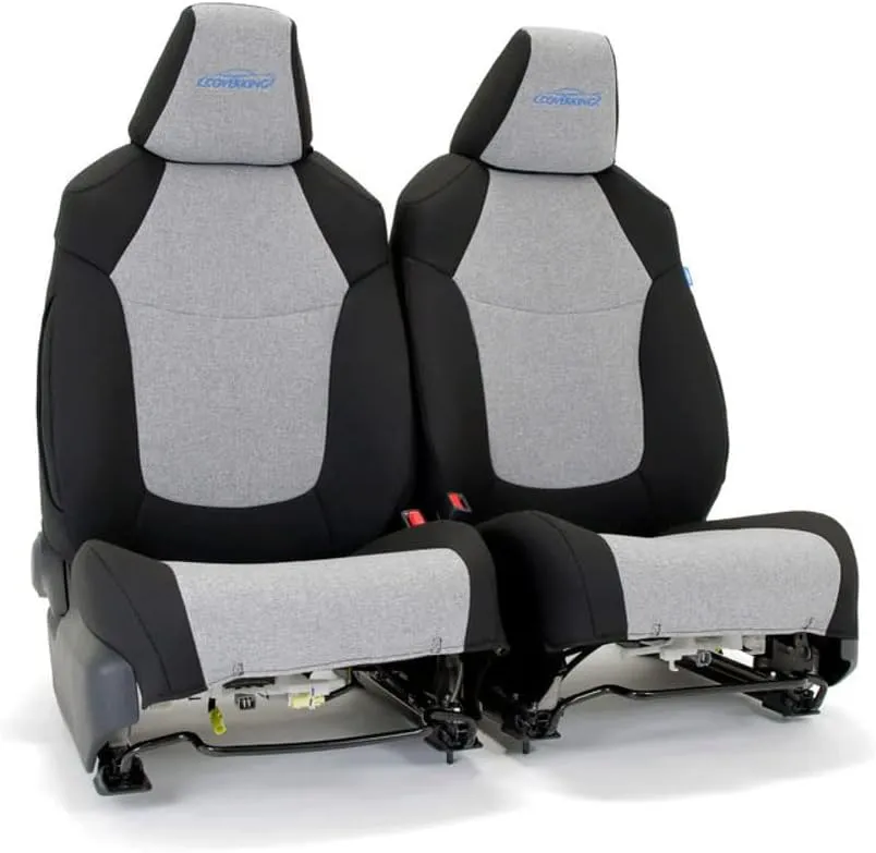 Coverking Custom Fit Seat Cover Designed for Select Honda Models: 1 Row, Spartanshield Fabric, Gray with Black Sides
