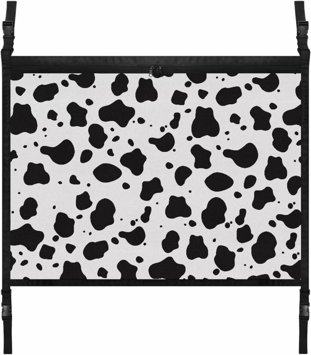 Cow Texture Printed Car Cargo Net Bag Waterproof Roof Cargo Net Vehicle Interior Storage Accessories, Universal Road Trip Essentials Car Organizers and Storage for Car Truck SUV