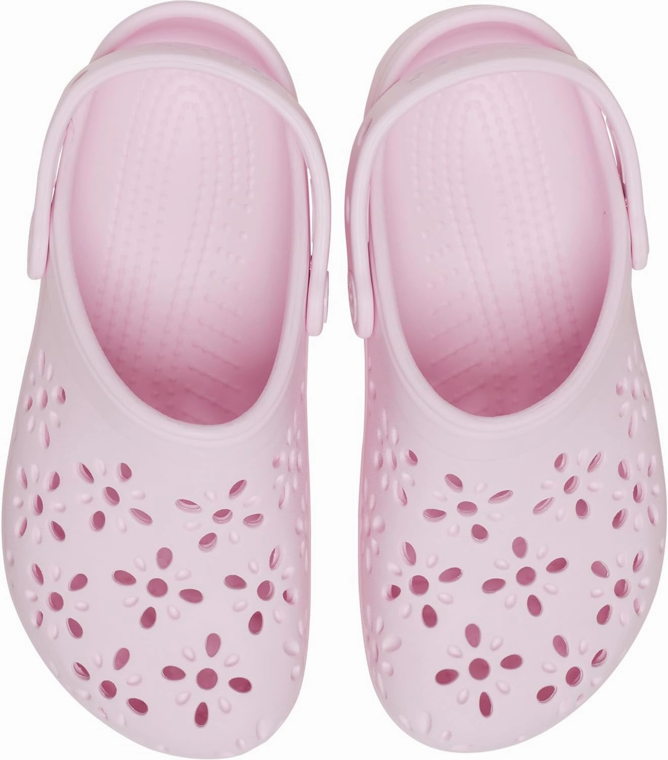 Crocs Unisex-Child Classic Clogs with Floral Cut Out Design, Kids and Toddler Shoes