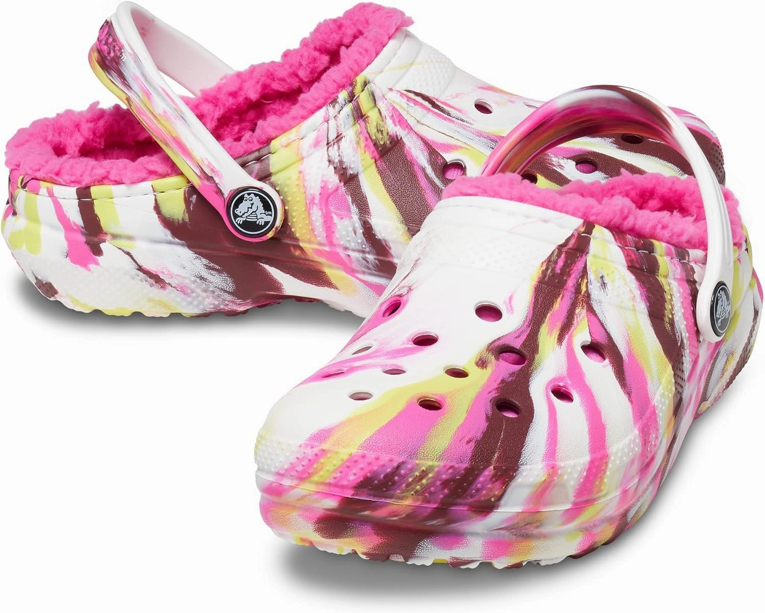 Crocs Unisex-Child Kids' Classic Marbled Tie Dye Lined Clog
