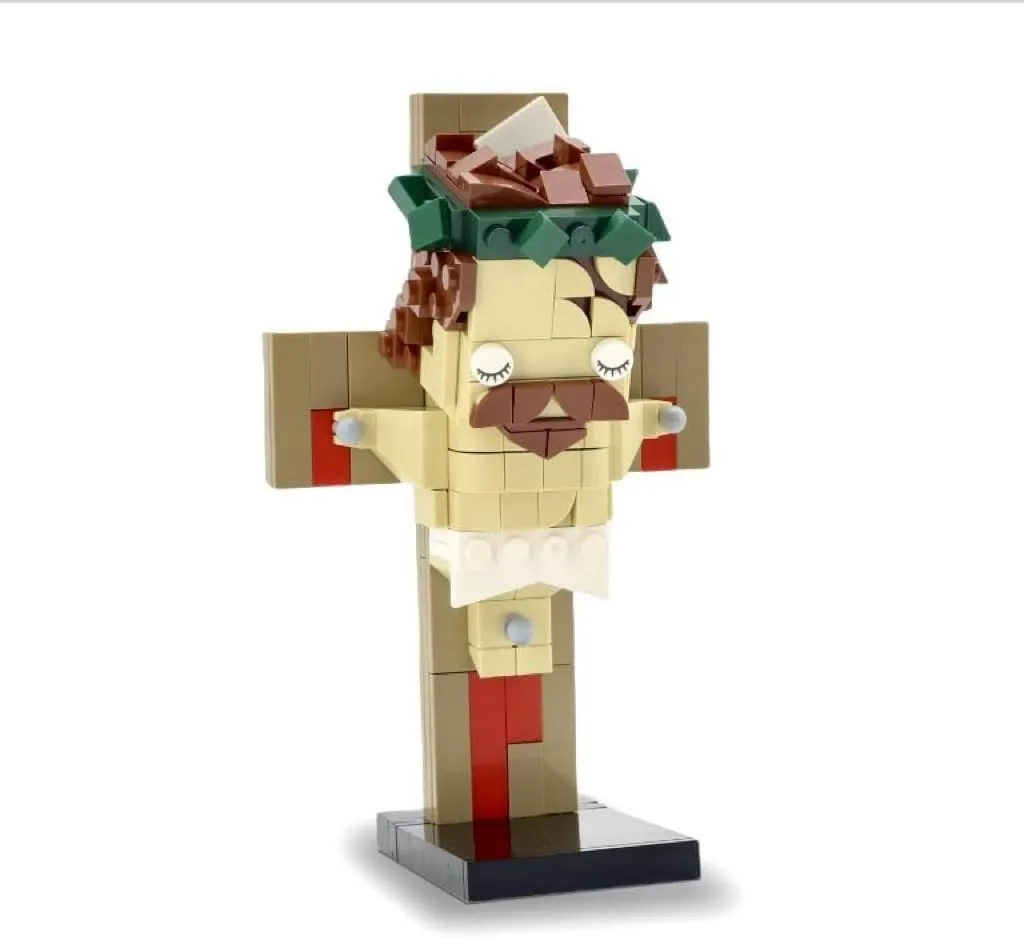 Cross Jesus Building Blocks Set, Religious Creative Toys, Nativity and Bible Themed Toys, Bedroom and Living Room Decorations, Gifts for Christians and Catholics