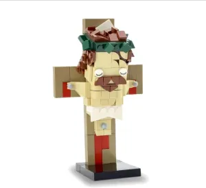 Cross Jesus Building Blocks Set, Religious Creative Toys, Nativity and Bible Themed Toys, Bedroom and Living Room Decorations, Gifts for Christians and Catholics