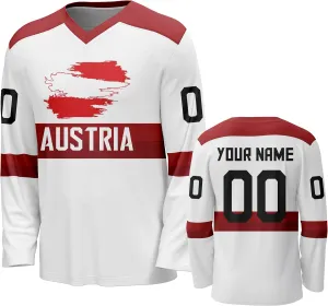 Custom National Hockey Jersey Personalized Name Number V-Neck Sports Ice Hockey Jersey Fans Gift for Men Women Youth