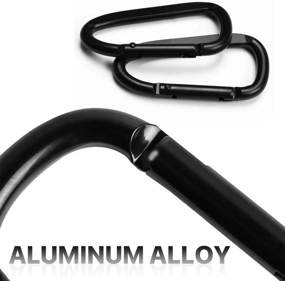 Custom Metal Carabiner Clip Personalized D-Shaped Spring Snap Hook Buckle Engraved Aluminum Alloy Key Ring for Outdoors Camping Hiking