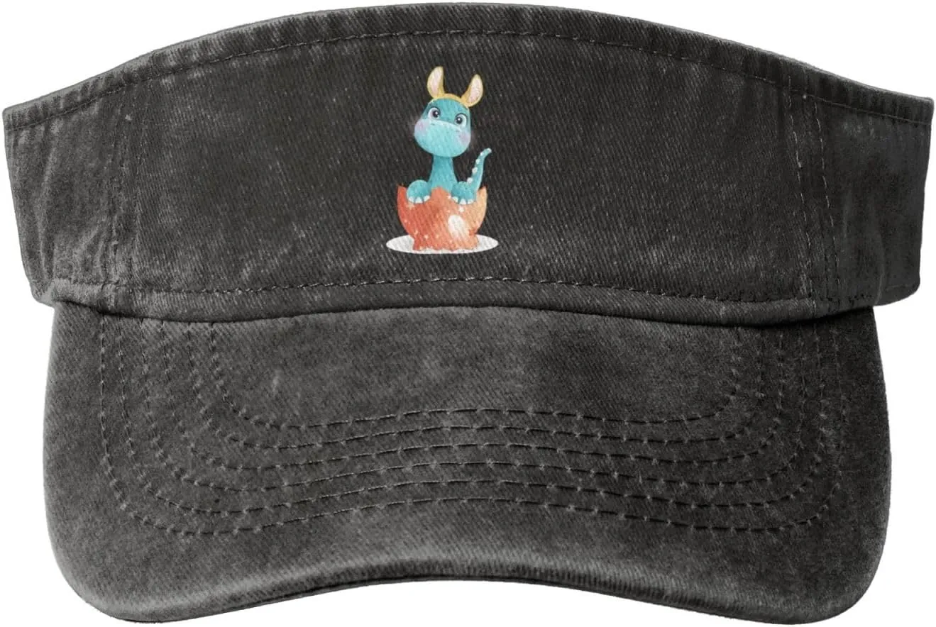 Cute Graffiti Beam Dragon Sun Visor Hats for Women Men Adjustable Sports Sun Hats Golf Cap
