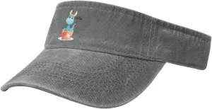 Cute Graffiti Beam Dragon Sun Visor Hats for Women Men Adjustable Sports Sun Hats Golf Cap