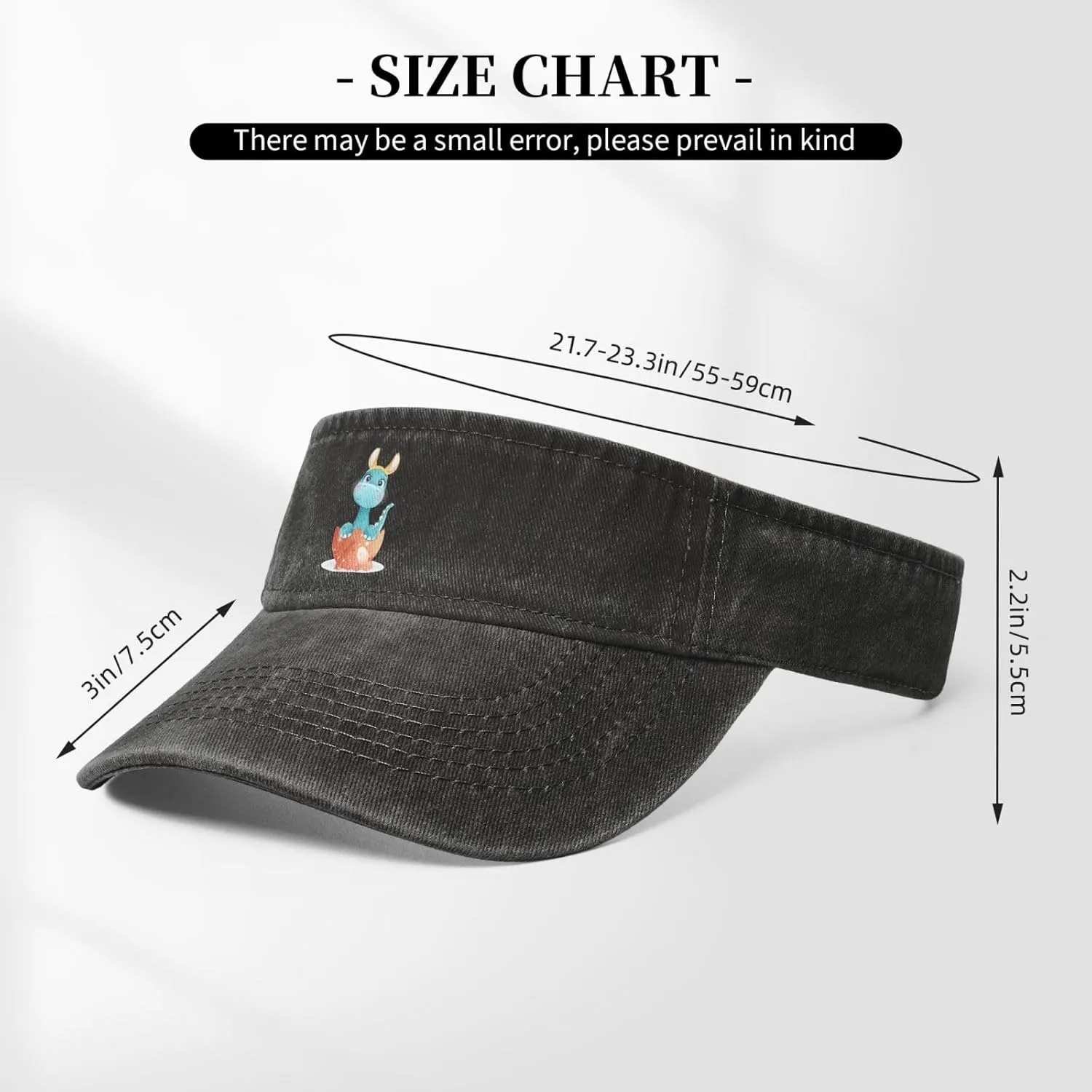 Cute Graffiti Beam Dragon Sun Visor Hats for Women Men Adjustable Sports Sun Hats Golf Cap