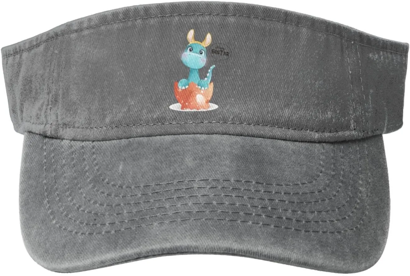 Cute Graffiti Beam Dragon Sun Visor Hats for Women Men Adjustable Sports Sun Hats Golf Cap