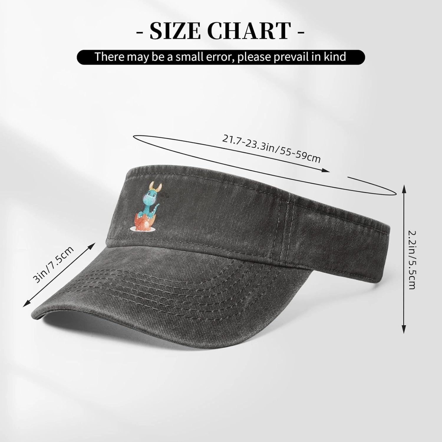 Cute Graffiti Beam Dragon Sun Visor Hats for Women Men Adjustable Sports Sun Hats Cotton Golf Cap