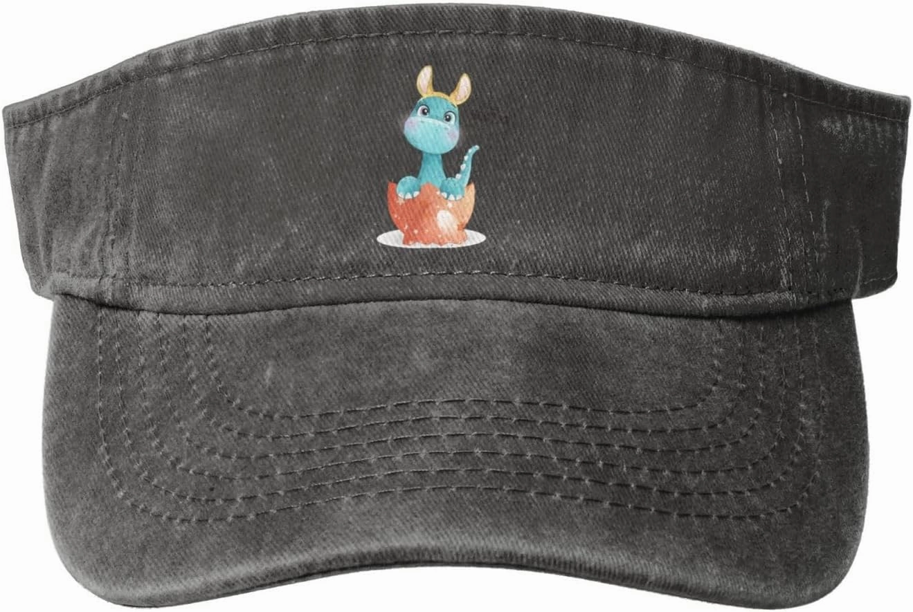 Cute Graffiti Beam Dragon Sun Visor Hats for Women Men Adjustable Sports Sun Hats Cotton Golf Cap