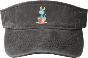 Cute Graffiti Beam Dragon Sun Visor Hats for Women Men Adjustable Sports Sun Hats Cotton Golf Cap