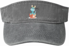 Cute Graffiti Beam Dragon Sun Visor Hats for Women Men Adjustable Sports Sun Hats Cotton Golf Cap