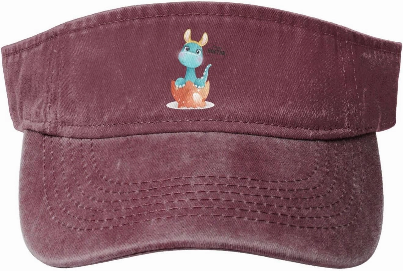 Cute Graffiti Beam Dragon Sun Visor Hats for Women Men Adjustable Sports Sun Hats Golf Cap