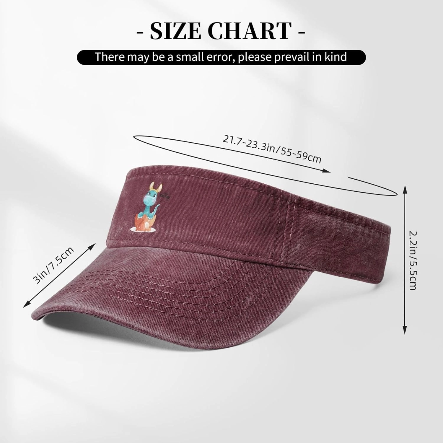 Cute Graffiti Beam Dragon Sun Visor Hats for Women Men Adjustable Sports Sun Hats Golf Cap