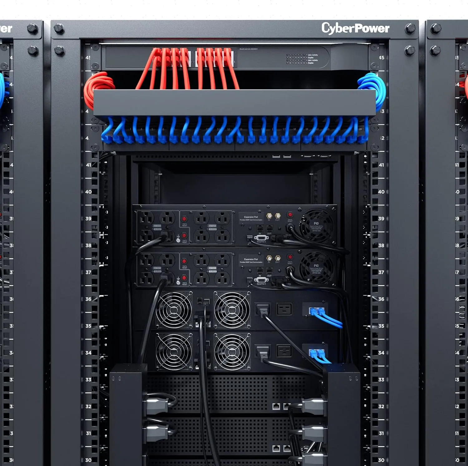 CyberPower OR1500LCDRT2U Smart App LCD UPS System, 1500VA/900W, 8 Outlets, AVR, 2U Rack/Tower